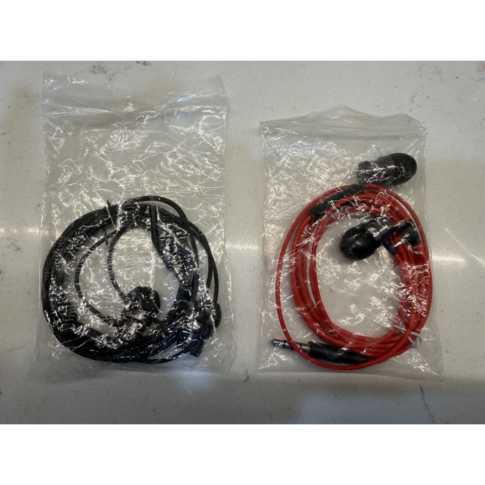 2 pairs of Earbuds AUX 3.5mm Wired Earphones airplane travel